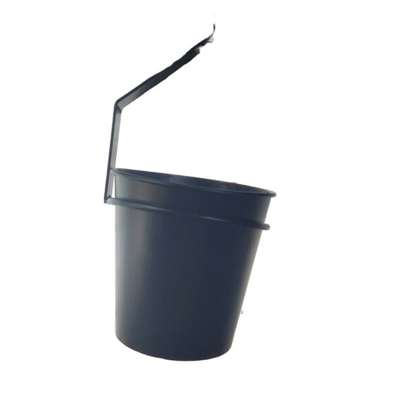AVON On the Wall Collection Bucket with Holder Black Bucket 5" with hanger 7" - Picture 2 of 7